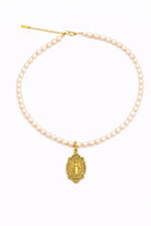 Sacred Pearl Necklace Unique Mary 