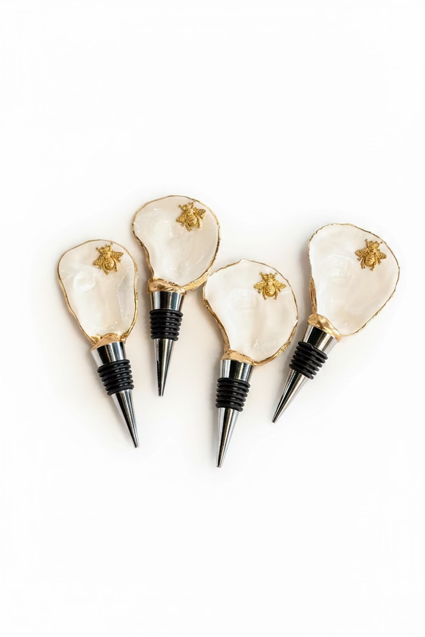 Pearl Oyster Wine Stopper - Bee