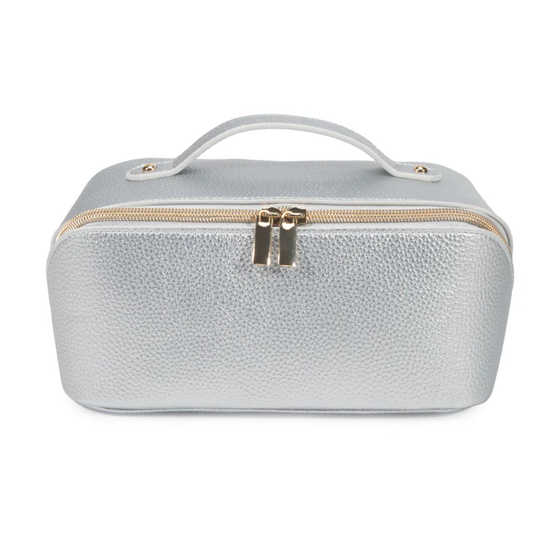 Leah Cosmetic & Toiletry Bag Silver