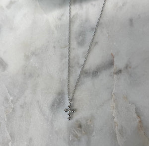 Silver Bates Cross Pendant