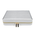 Leah Large Travel Jewelry Case Silver