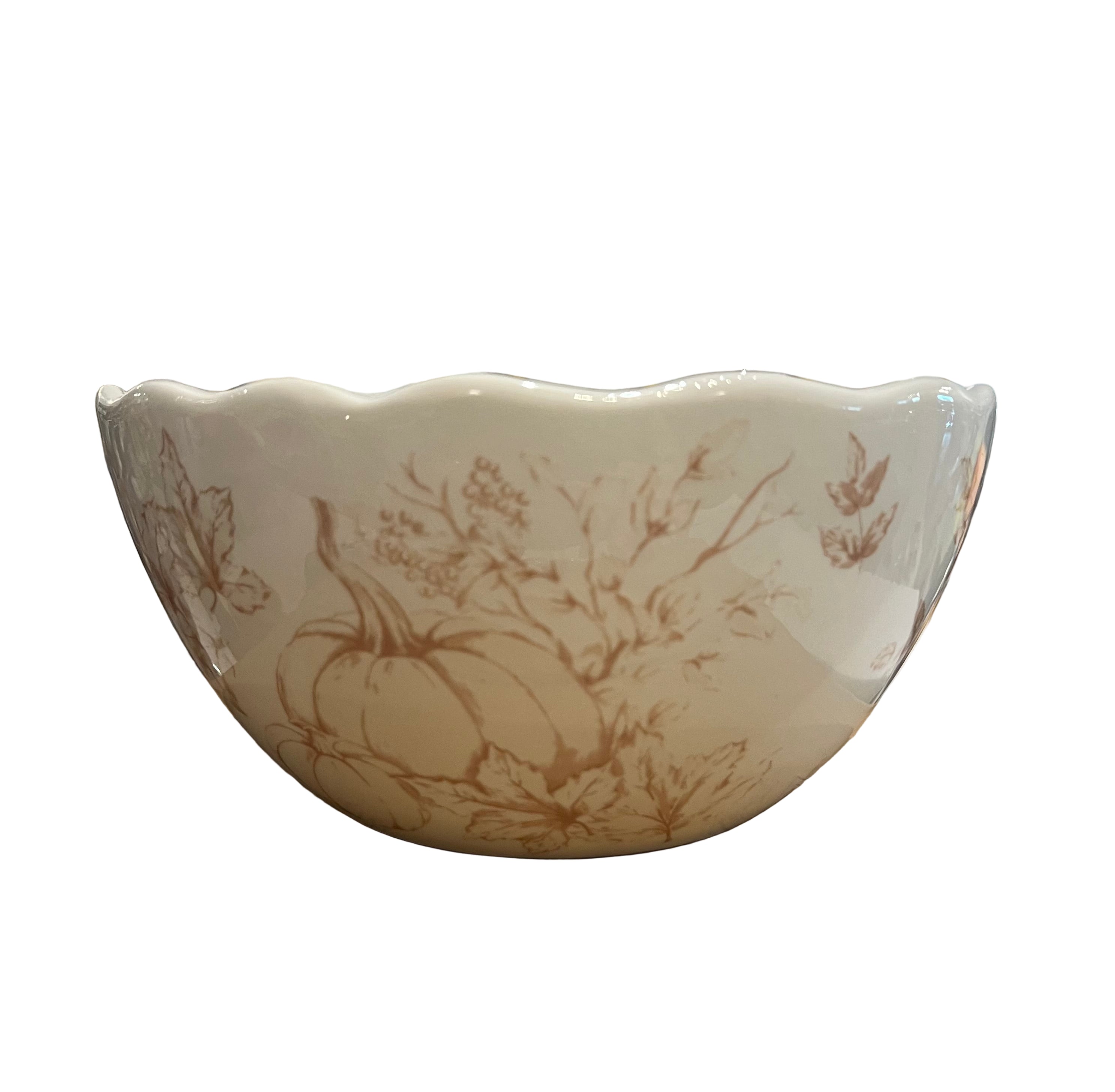 Harvest Toile Bowl