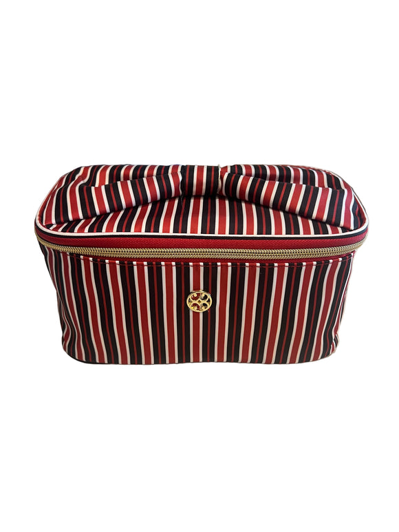 Kiss And Makeup Bag Red & BlackStripe