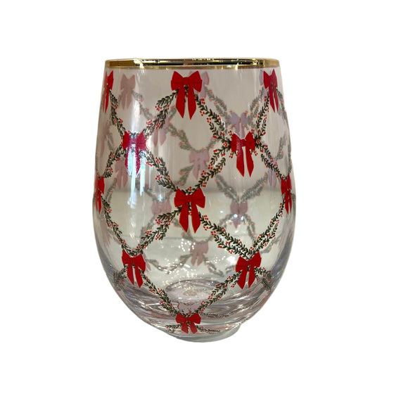 Holiday Trellis Wine Glass