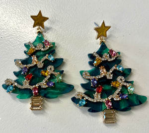 Christmas Tree Statement Earrings