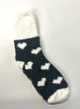 Heart Print Plush Socks