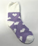 Heart Print Plush Socks