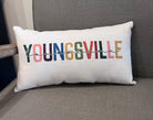 Youngsville, Louisiana Colorful Lumbar Pillow