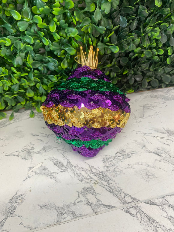 Mardi Gras Purple Sequin Ornament