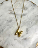 Balloon Letter Pendant Necklace