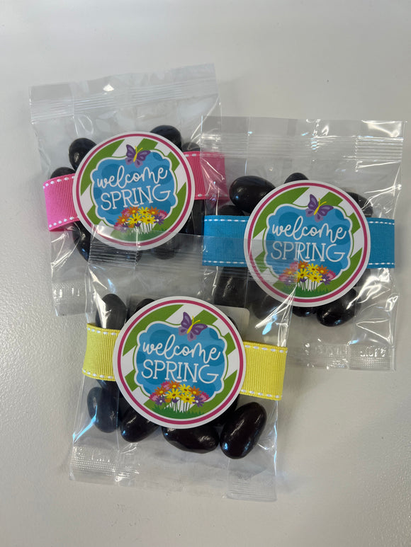 Welcome Spring - Dark Chocolate Covered Almonds Candy Bag