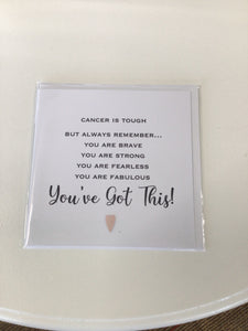 Cancer Is Tough Card. Cancer Card. Chemo Support Card