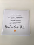 Cancer Is Tough Card. Cancer Card. Chemo Support Card
