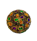 Mardi Gras Round Box - Gold