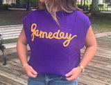 Game Day Sleeveless Sweater - Purple