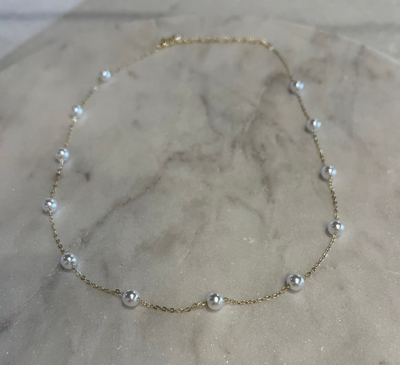 Dainty Harbor Pearl Necklace