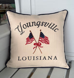 American Flags Hometown Pillow