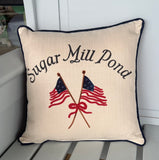 American Flags Hometown Pillow
