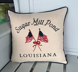 American Flags Hometown Pillow