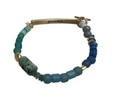 Hidden Message Bracelet - Brave/African Turquoise/Gold