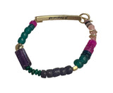 Hidden Message Bracelet - Strong AF/Amethyst/Gold