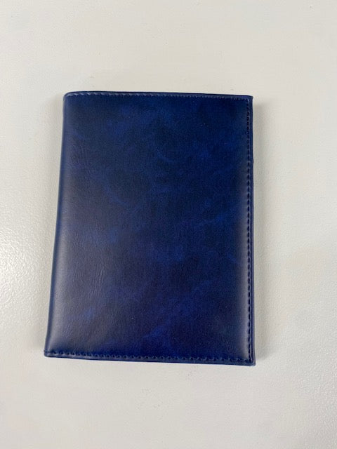 Navy Faux Leather Passport Cover