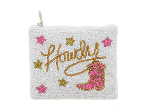 Howdy Beaded Coin Pouch