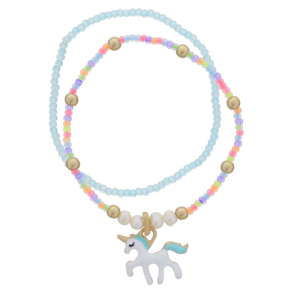 Kid's Unicorn Beaded Bracelet Set