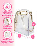 Cooper Clear Crossbody Purse- Gold