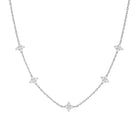 Aubrey Adele Petite Silver Clover Necklace Silver