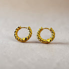 Twisted Gold Hoop Earrings
