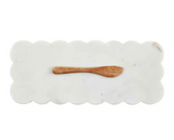 Marble Scallop Cheese Board Set