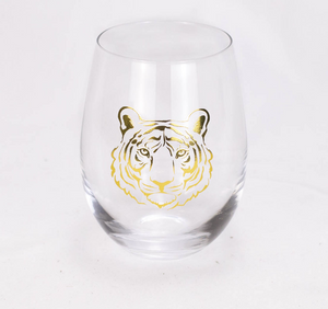 Go Get Em Tiger Wine Glass