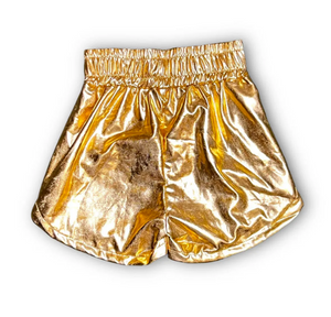 Girl's Gold Metallic Shorts