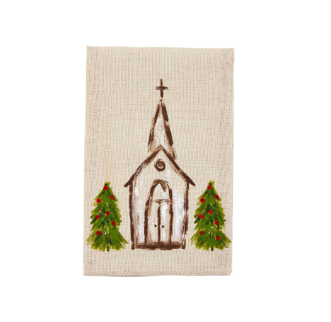 Painted Church Hand Towel