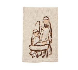 Painted Holy Family Hand Towel