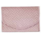 Light Pink Quilted Jewelry Clutch