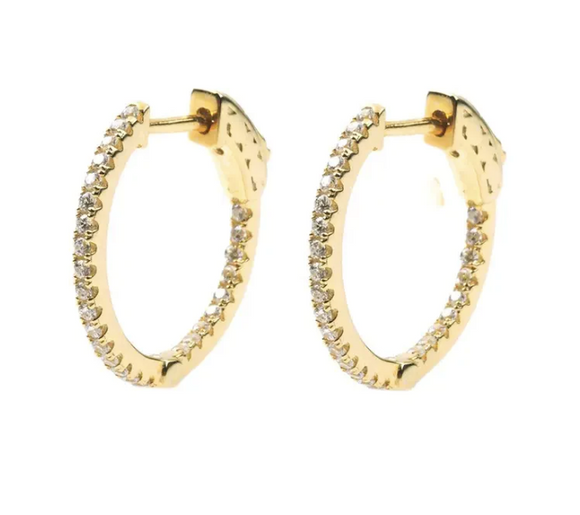 Aubrey Adele In and Out Hoops - Gold