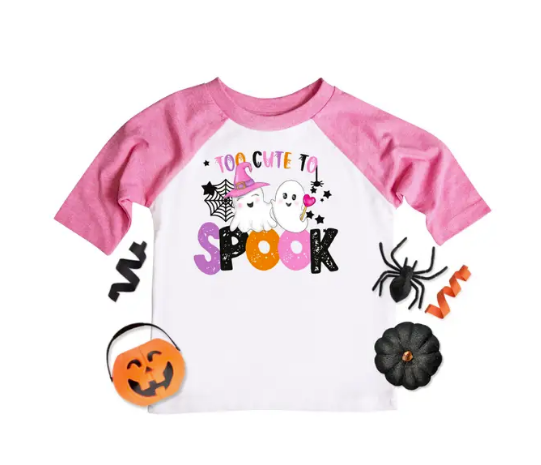 Pink Too Cute To Spook Halloween T-Shirt