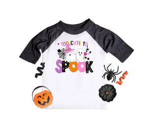 Black Too Cute To Spook Halloween T-Shirt