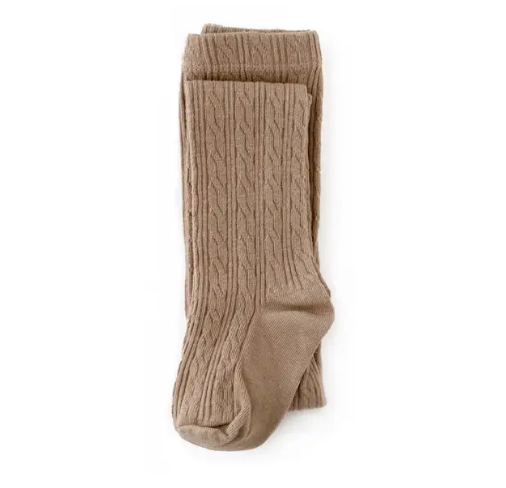 Oat Cable Knit Tights
