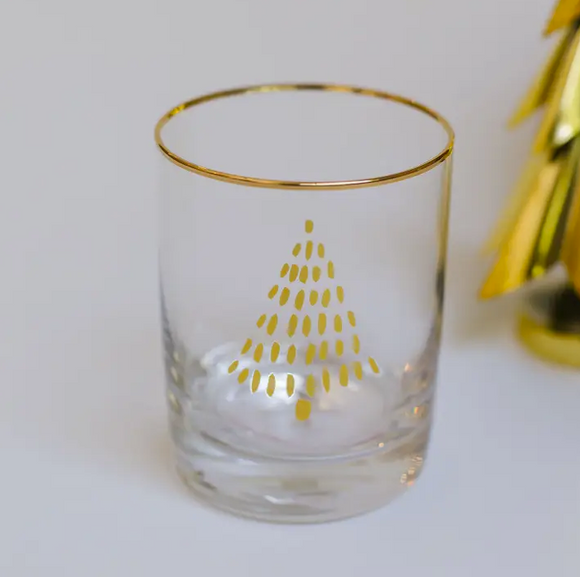 Gold Tree Cocktail Glass