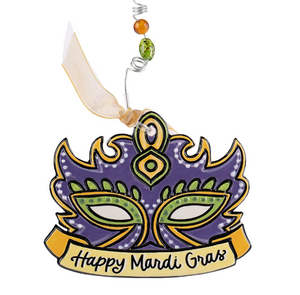 Happy Mardi Gras Mask Ornament