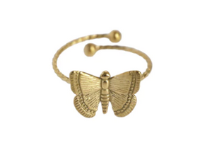 Aubrey Adele Butterfly Adjustable Ring