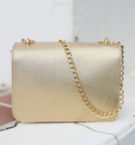 Rory Crossbody Gold Saffiano