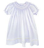 Lavender Smocked Daygown with Voile Insert