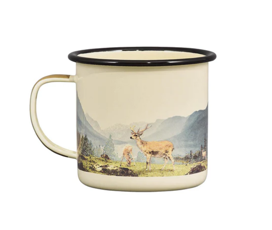 Great Outdoors Deer Enamel Mug