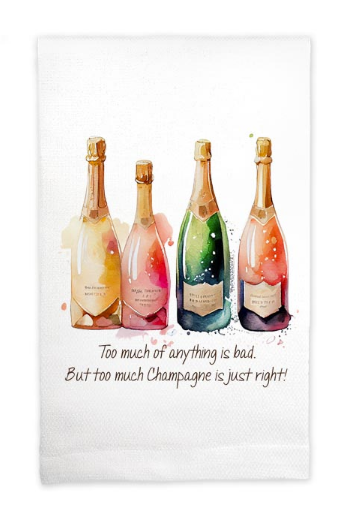 Too Much Champagne Hand Towel