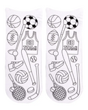 Sports Coloring Socks