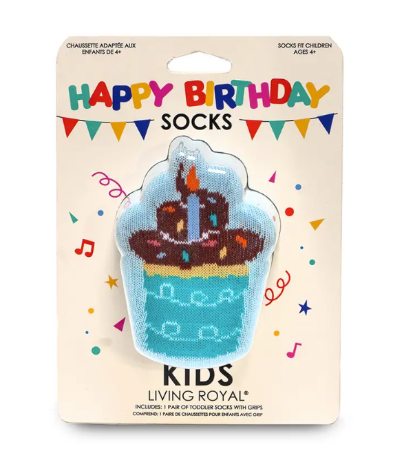 Kids Cupcake Birthday Socks